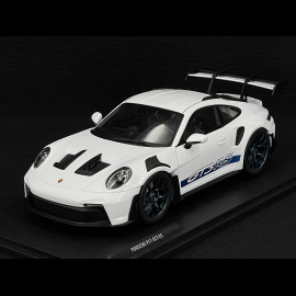 Porsche 911 GT3 RS Typ 992 2024 Weiß mit blauen Streifen 1/18 Solido S1812102