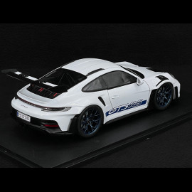 Porsche 911 GT3 RS Typ 992 2024 Weiß mit blauen Streifen 1/18 Solido S1812102