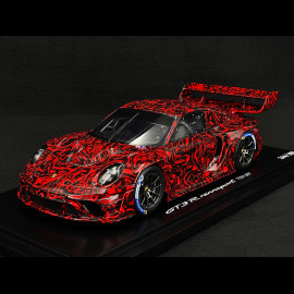 Porsche 911 GT3 R Rennsport Type 992 TC01 RX Camo Red / Black 1/18 Spark WAP0215060SGTR