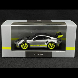 Porsche 911 GT3 RS Typ 992 Silber / Saures Grün 1/43 Spark WAP0202890SGT3