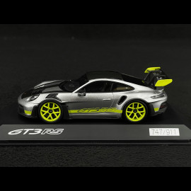 Porsche 911 GT3 RS Typ 992 Silber / Saures Grün 1/43 Spark WAP0202890SGT3