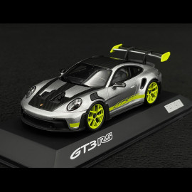 Porsche 911 GT3 RS Typ 992 Silber / Saures Grün 1/43 Spark WAP0202890SGT3