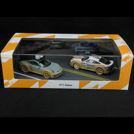 Set Porsche 911 Dakar Type 992 AHEAD n° 953 Roughroads / Shadegreen  2024 Dirty Version 1/43 Spark WAP0201740S0DK