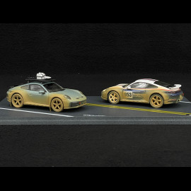 Set Porsche 911 Dakar Type 992 AHEAD n° 953 Roughroads / Shadegreen  2024 Dirty Version 1/43 Spark WAP0201740S0DK