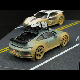 Set Porsche 911 Dakar Type 992 AHEAD n° 953 Roughroads / Shadegreen  2024 Dirty Version 1/43 Spark WAP0201740S0DK