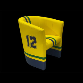 Tub chair Racing n° 12 Ayrton Yellow / Blue / Green