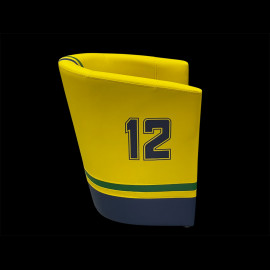 Tub chair Racing n° 12 Ayrton Yellow / Blue / Green