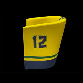 Tub chair Racing n° 12 Ayrton Yellow / Blue / Green