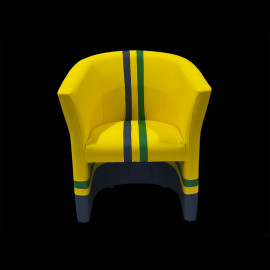 Tub chair Racing n° 12 Ayrton Yellow / Blue / Green