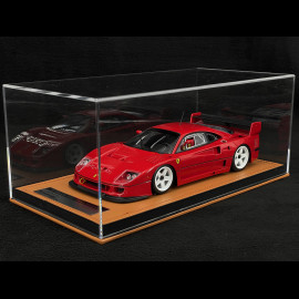 Ferrari F40 LM Press Version 1996 Rot mit weißen Rändern 1/18 Tecnomodel TM18-410D