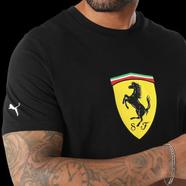 Ferrari T-Shirt Leclerc Hamilton Großes Logo Schwarz Puma 632783-01