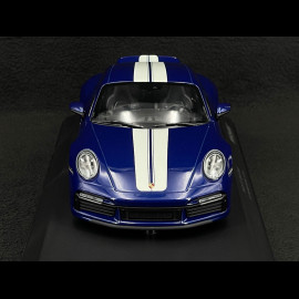Porsche 911 Sport Classic Typ 992 2022 Gentianblau / Weiße Streifen 1/18 Minichamps 155062006