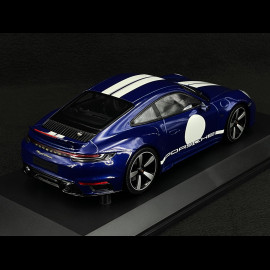 Porsche 911 Sport Classic Typ 992 2022 Gentianblau / Weiße Streifen 1/18 Minichamps 155062006