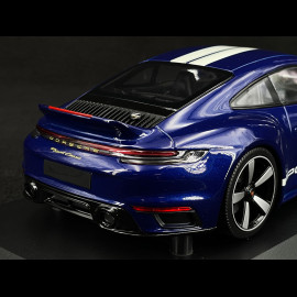 Porsche 911 Sport Classic Typ 992 2022 Gentianblau / Weiße Streifen 1/18 Minichamps 155062006