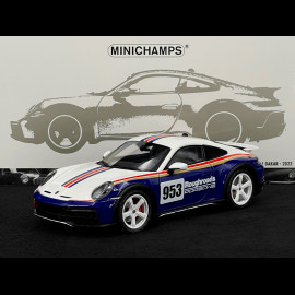 Porsche 911 Dakar Type 992 2022 Roughroads White / Blue 1/18 Minichamps 110062075
