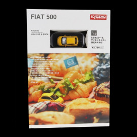 Fiat 500 Nuova 2007 Gelb Mit Broschüre 1/64 Kyosho 20KYO07058Y