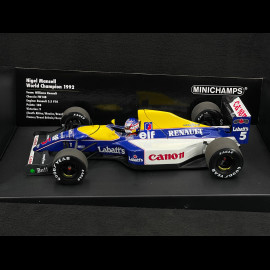 Nigel Mansell Williams Renault FW14B n° 5 World Champion 1992 F1 1/18 Minichamps 110920005