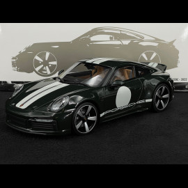 Porsche 911 Sport Classic Type 992 2022 Metallic Green / White Stripes 1/18 Minichamps 110069204