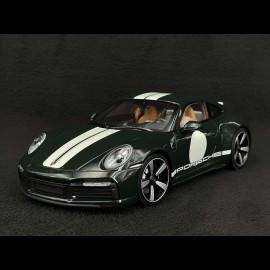 Porsche 911 Sport Classic Type 992 2022 Metallic Green / White Stripes 1/18 Minichamps 110069204