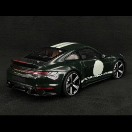Porsche 911 Sport Classic Type 992 2022 Metallic Green / White Stripes 1/18 Minichamps 110069204