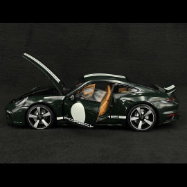 Porsche 911 Sport Classic Type 992 2022 Metallic Green / White Stripes 1/18 Minichamps 110069204