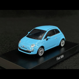 Fiat 500 Nuova 2007 Blau Mit Broschüre 1/64 Kyosho 19KYO07058LB