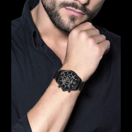 Ferrari Uhr Pilota Evo Schwarz Lederarmband 0830823