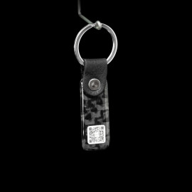 24h Le Mans Keyring Leather and Carbon QR Code KIU_002