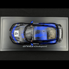 Exemplar Nr. 3/300 Porsche 718 Cayman GT4 RS Clubsport Typ 982 2023 Violett / Schwarz 1/18 Spark WAP0214150PCAY