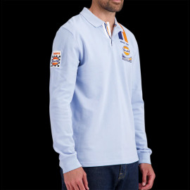 Gulf Polo-Shirt Racing Legend Long Sleeve Light Blue GU252POM05-125 - men