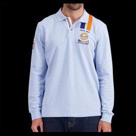 Gulf Polo-Shirt Racing Legend Long Sleeve Light Blue GU252POM05-125 - men