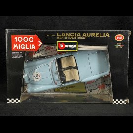 Lancia Aurelia B24 Spider n°161 Mille Miglia 1955 Light Blue Metallic 1/18 Bburago 32102
