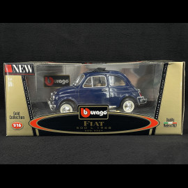 Fiat 500 L Open Roof 1968 Dark Blue Metallic 1/18 Bburago 3327
