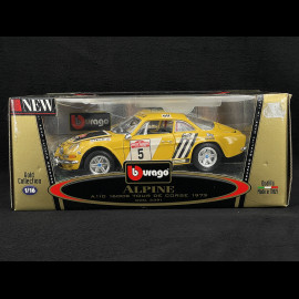 Alpine A110 1600 S n°5 Tour de Corse 1973 Yellow 1/16 Bburago 3391