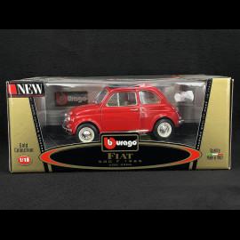 Fiat 500 F 1965 Red 1/18 Bburago 3304