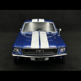 Ford Mustang GT Fastback 1968 Blue with White Stripes 1/12 KK Scale KKDC120224