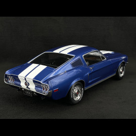Ford Mustang GT Fastback 1968 Blue with White Stripes 1/12 KK Scale KKDC120224