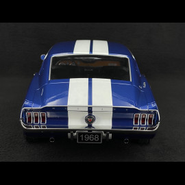 Ford Mustang GT Fastback 1968 Blue with White Stripes 1/12 KK Scale KKDC120224