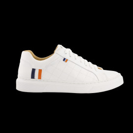 Gulf Lederschuh Weiß Orange Blau – GU252FMW01-000