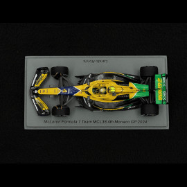 Lando Norris McLaren MCL38 n°4 4th Monaco GP 2024 1/43 Spark S9538