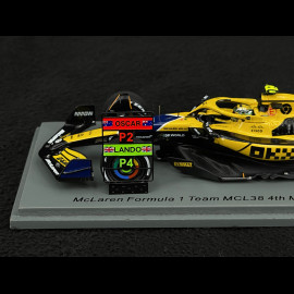 Lando Norris McLaren MCL38 n°4 4th Monaco GP 2024 1/43 Spark S9538