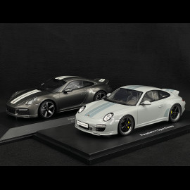 Set of 2 Porsche 911 Sport Classic Type 997 2009 + Type 992 2022 Grey