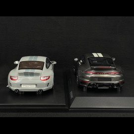 Set of 2 Porsche 911 Sport Classic Type 997 2009 + Type 992 2022 Grey