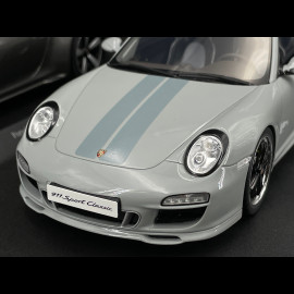 Set von 2 Porsche 911 Sport Classic Typ 997 2009 + Typ 992 2022 Grau