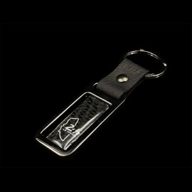 24h Le Mans Keyring Carbon Track Outline Black Chrome KIU_007