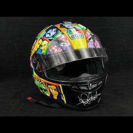 Signiert Valentino Rossi Helm AGV GP-Tech Faces 2008 Replica 1:1 Mehrfarbig 2406/2500