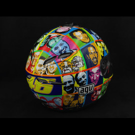 Signed Valentino Rossi Helmet AGV GP-Tech Faces 2008 Replica 1:1 Multicolor 2406/2500