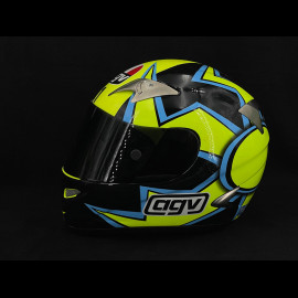Signed Valentino Rossi Helmet AGV Ti-Tech By Roby Yellow Blue Size L Limited Edition 1/500