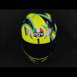 Signed Valentino Rossi Helmet AGV Ti-Tech By Roby Yellow Blue Size L Limited Edition 1/500