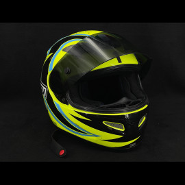 Signed Valentino Rossi Helmet AGV Ti-Tech By Roby Yellow Blue Size L Limited Edition 1/500